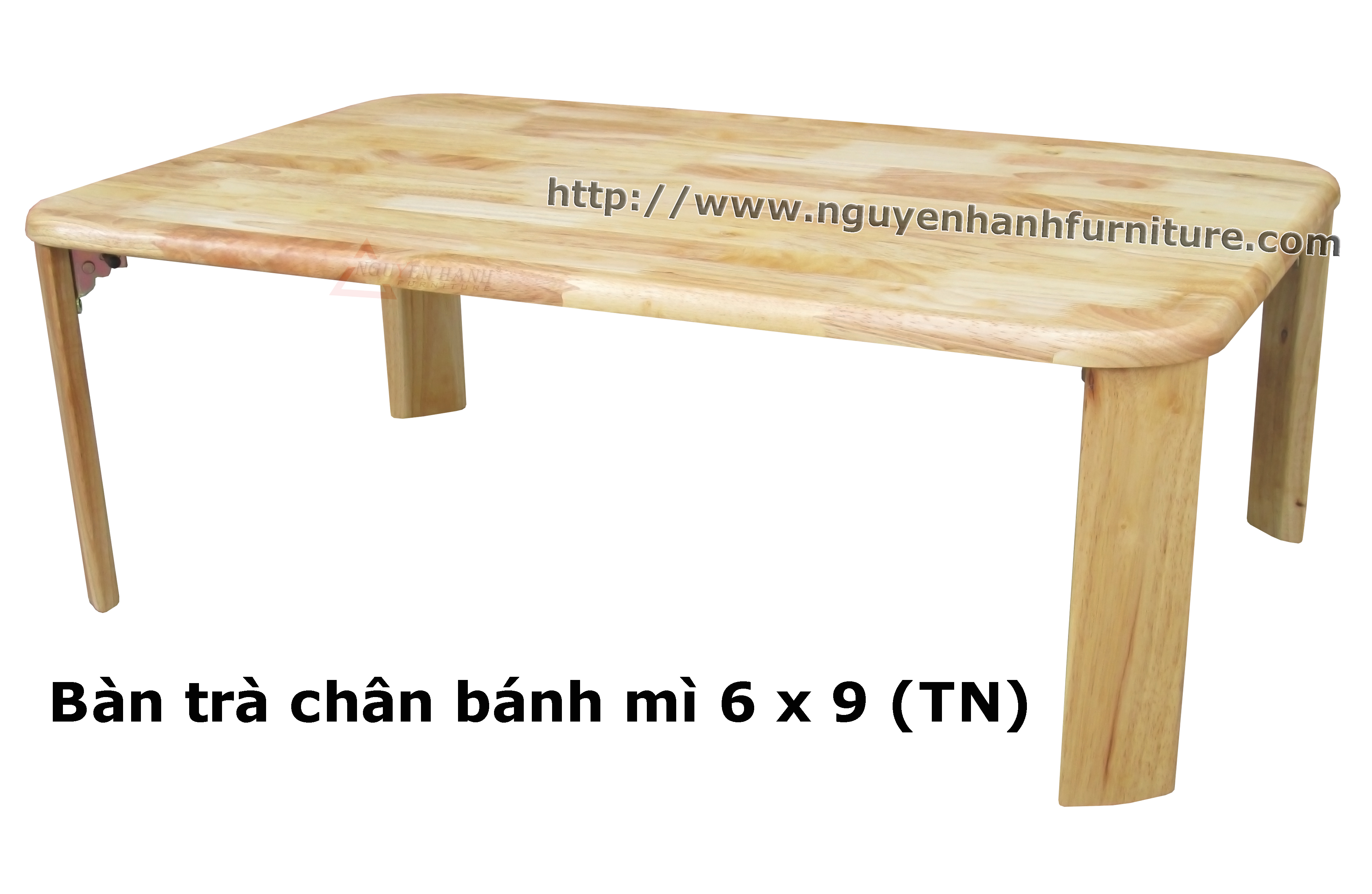 Name product: 6 x 9 Bread shape Tea table (Natural) - Dimensions: 60 x 90 x 30 (H) - Description: Wood natural rubber